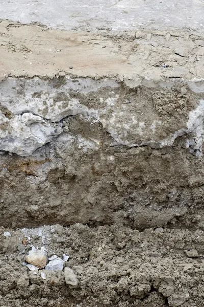 Beton yol yapım aşamasında kesme yüzeyi