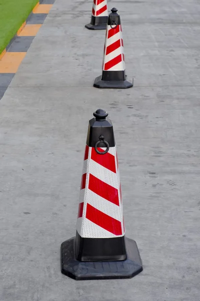 Traffic cone red and white colors — Stock Photo, Image