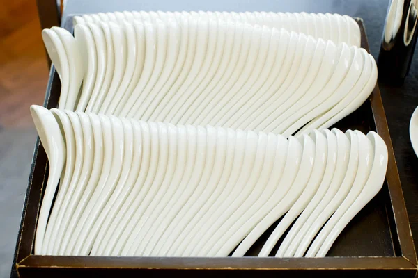 Pila de cerámica cuchara para sopa — Foto de Stock
