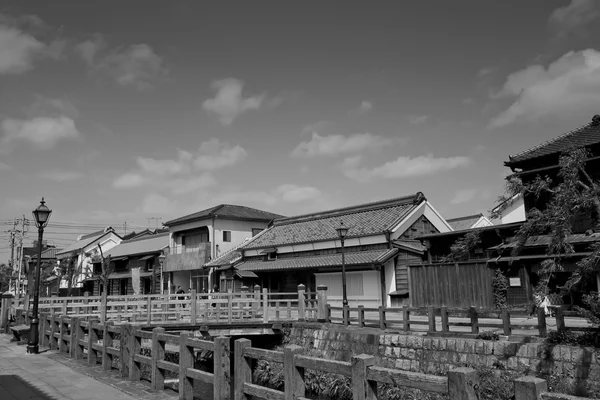 Μαύρο και λευκό παλιό villege στην Ιαπωνία — Φωτογραφία Αρχείου