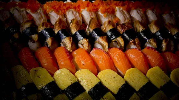 Sushi coleções fundo textura — Fotografia de Stock