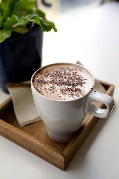 Cappuccino. Cup of Cappuccino Coffee — Stock Photo, Image