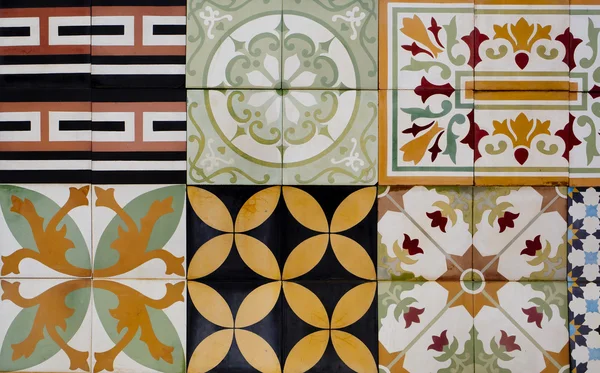 Collection of 9 ceramic tiles — Stock Photo, Image