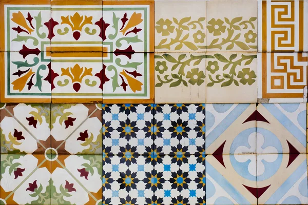 Collection of 9 ceramic tiles — Stock Photo, Image