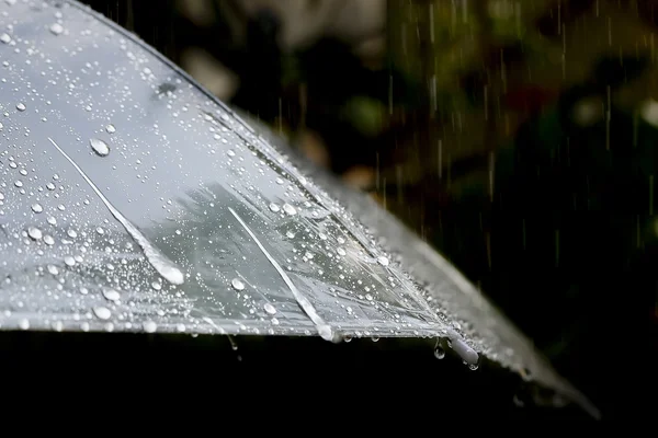 Deštník v dešti v vintage tón — Stock fotografie