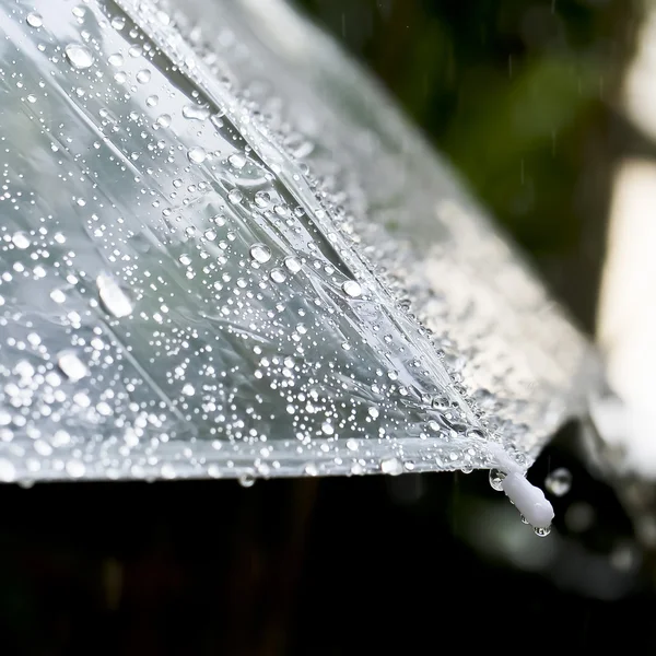 Зонтик под дождем в винтажном тоне — стоковое фото