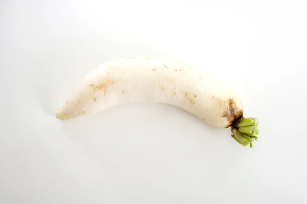 Daikon radishes isolated on white background — Stock Photo, Image