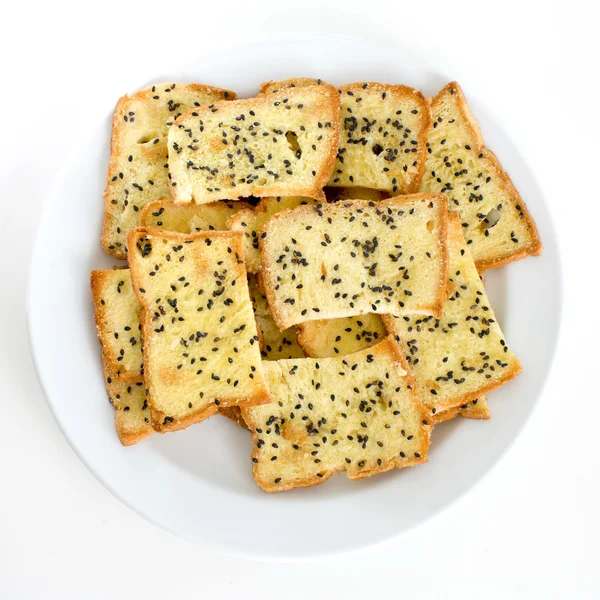 Garlic and herb bread slices — Stock Photo, Image