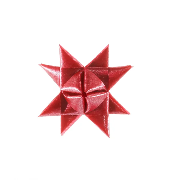 Rote kleine Schleife isoliert auf weißem Hintergrund, Clipping — Stockfoto