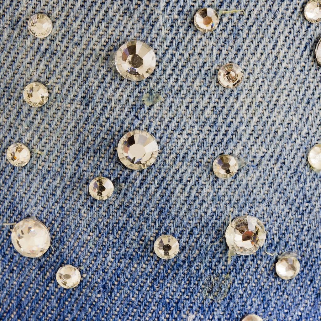 denim with rhinestones