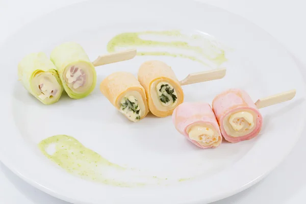 Fingerfood - Salatrolle — Stockfoto