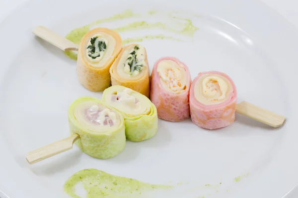 Finger food - Salad roll — Stock Photo, Image