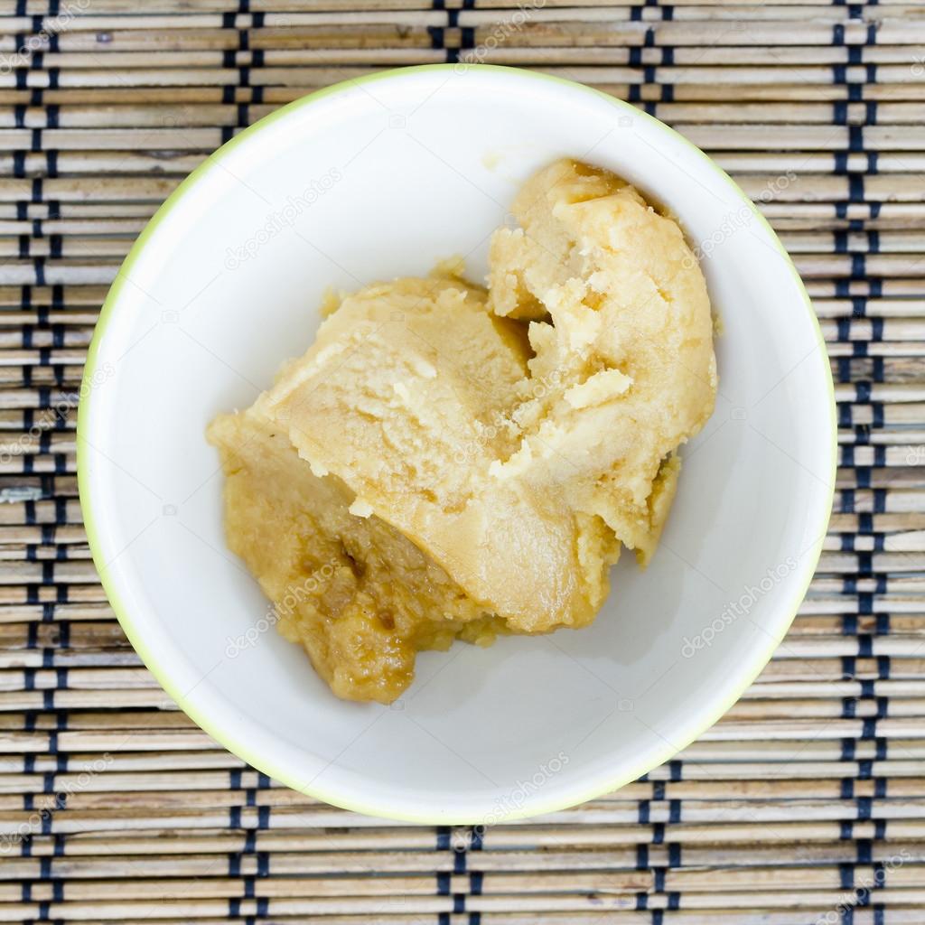 The palm sugar or Jaggery in the market of Thailand