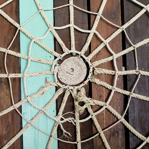 Cobweb from rope-background texture — Stock Photo, Image