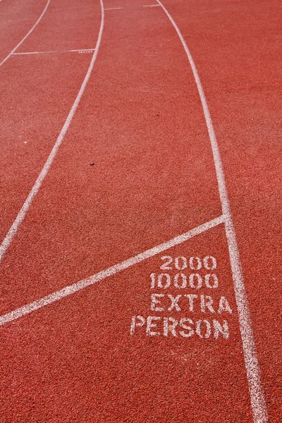 Löparbana för idrottare — Stockfoto