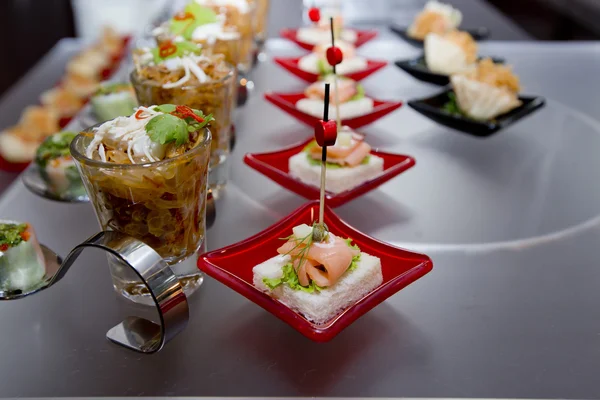 Deliciosos Appetizer e finger foods — Fotografia de Stock