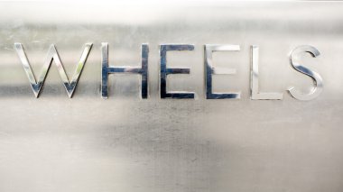 word tekerlekler metal materiall - 3d çizim ile