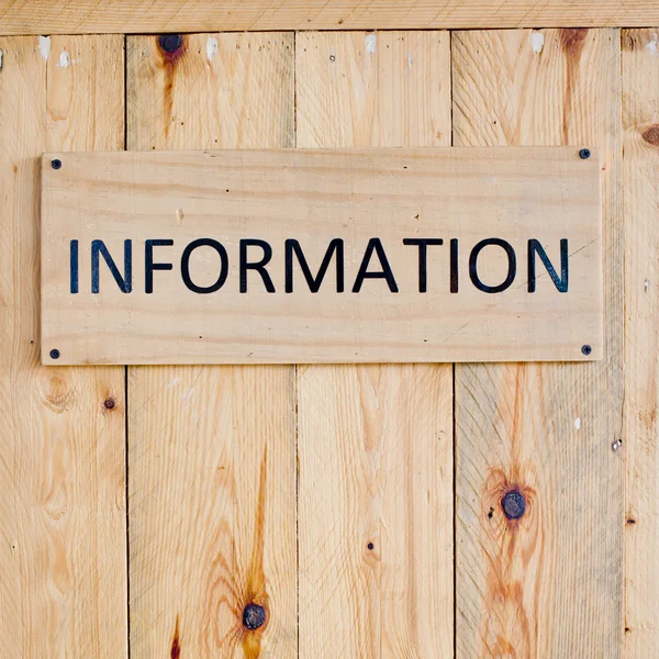 Wording Information sign on wood board. — Stock Photo, Image
