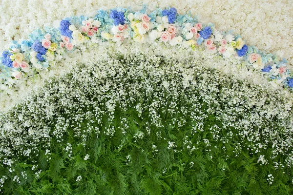 Abstrakter Hintergrund von Blumen. Nahaufnahme florale Hochzeitskulisse — Stockfoto