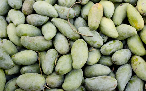 Green mangoes full frame closeup. — Stock Photo, Image