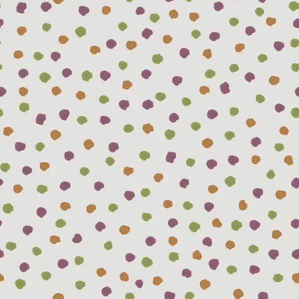 Seamless pattern in a variety of polka dots on a light grey background. Boho doodle style — Stock Photo, Image