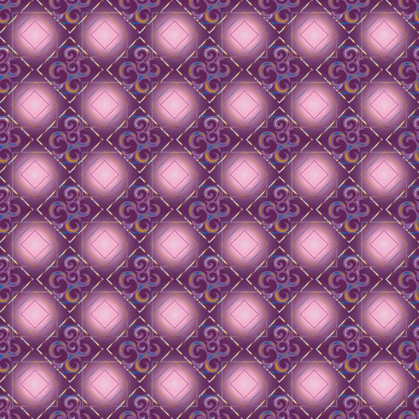 Vintage Ornate seamless retro Art Deco Purple Pink pattern — Stock Photo, Image