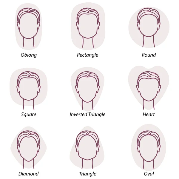 Types of face3 — Stock Vector