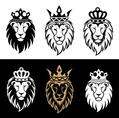 lion head in signs and labels 2