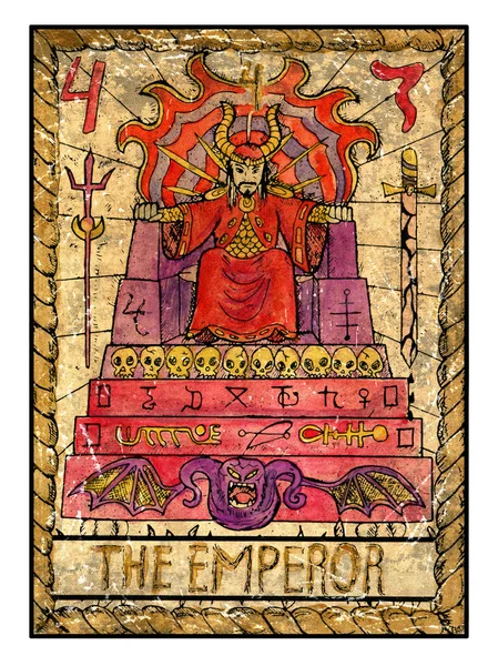 emperor  old tarot card