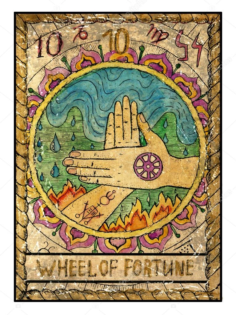 Wheel Of Fortune Tarot Card Stock Photo By C Samiramay Wheel Of Fortune Tarot Card Stock Photo By C Samiramay