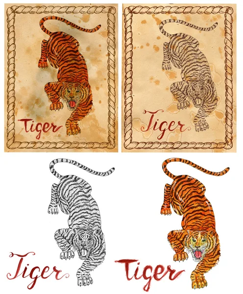 Chinese calendar zodiac symbols Tigers