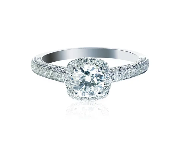 Bello anello di fidanzamento Diamond Wedding band — Foto Stock