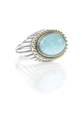 Turkuaz mavi yastık ringin