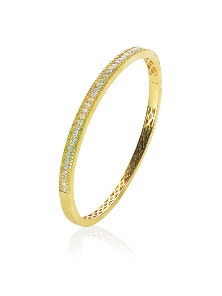 Yellow gold bangle bracelet — Stock Photo, Image