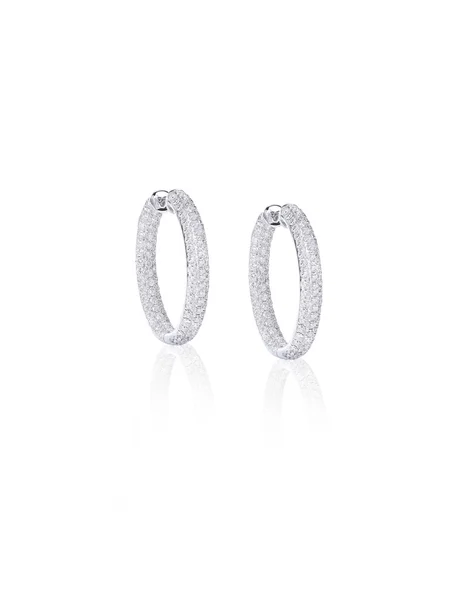 pave hoop earrings