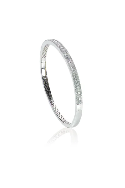 Silver diamant armband rakryggade — Stockfoto