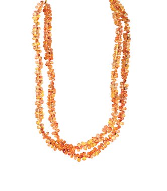 Boncuklu Gemstone kolye üzerinde beyaz izole