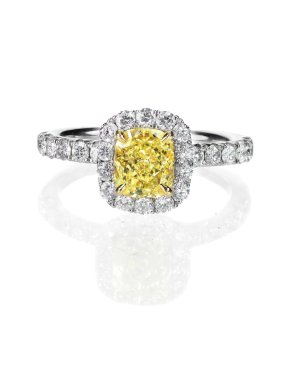 sarı elmas nişan yüzüğü topaz renkli sitrin