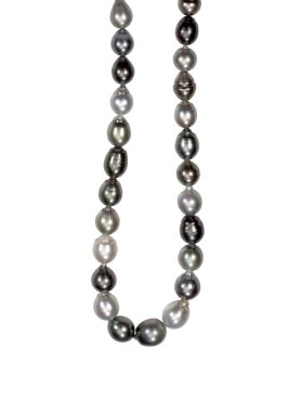 Bir arka plan üzerinde izole güzel inci kolye