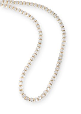 Boncuklu Gemstone kolye üzerinde beyaz izole