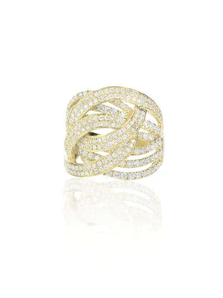 Gyémánt esküvői zenekar jegygyűrű — Stock Fotó