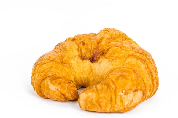 Ein Stück Croissant Auf Weißem Hintergrund — Stockfoto