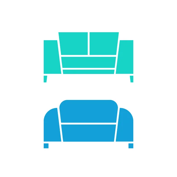 Two green and blue sofas — Stock vektor