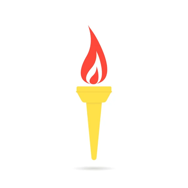 Color olympic flame icon — Stock Vector