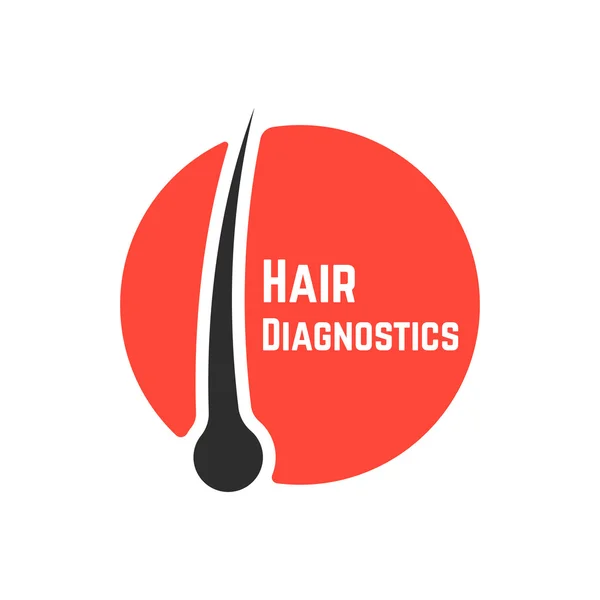 Hair follicle diagnostics sign — Stock Vector