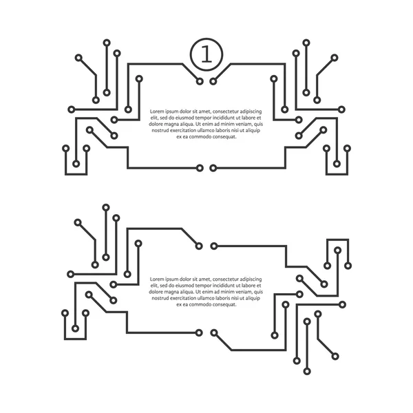 Placa de circuito impreso como texto de cita — Vector de stock