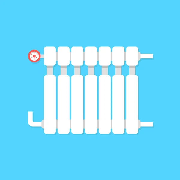 Icono del radiador con regulación de temperatura — Vector de stock
