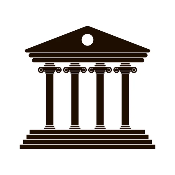 Black Greek colonnade — Stock Vector