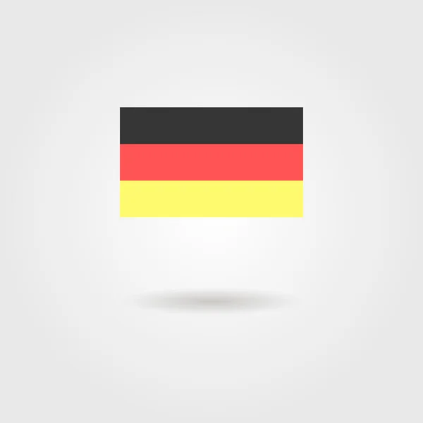 Germany flag with shadow — Stock Vector