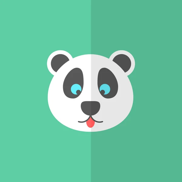 Niedlicher Panda auf grünem Hintergrund — Stockvektor